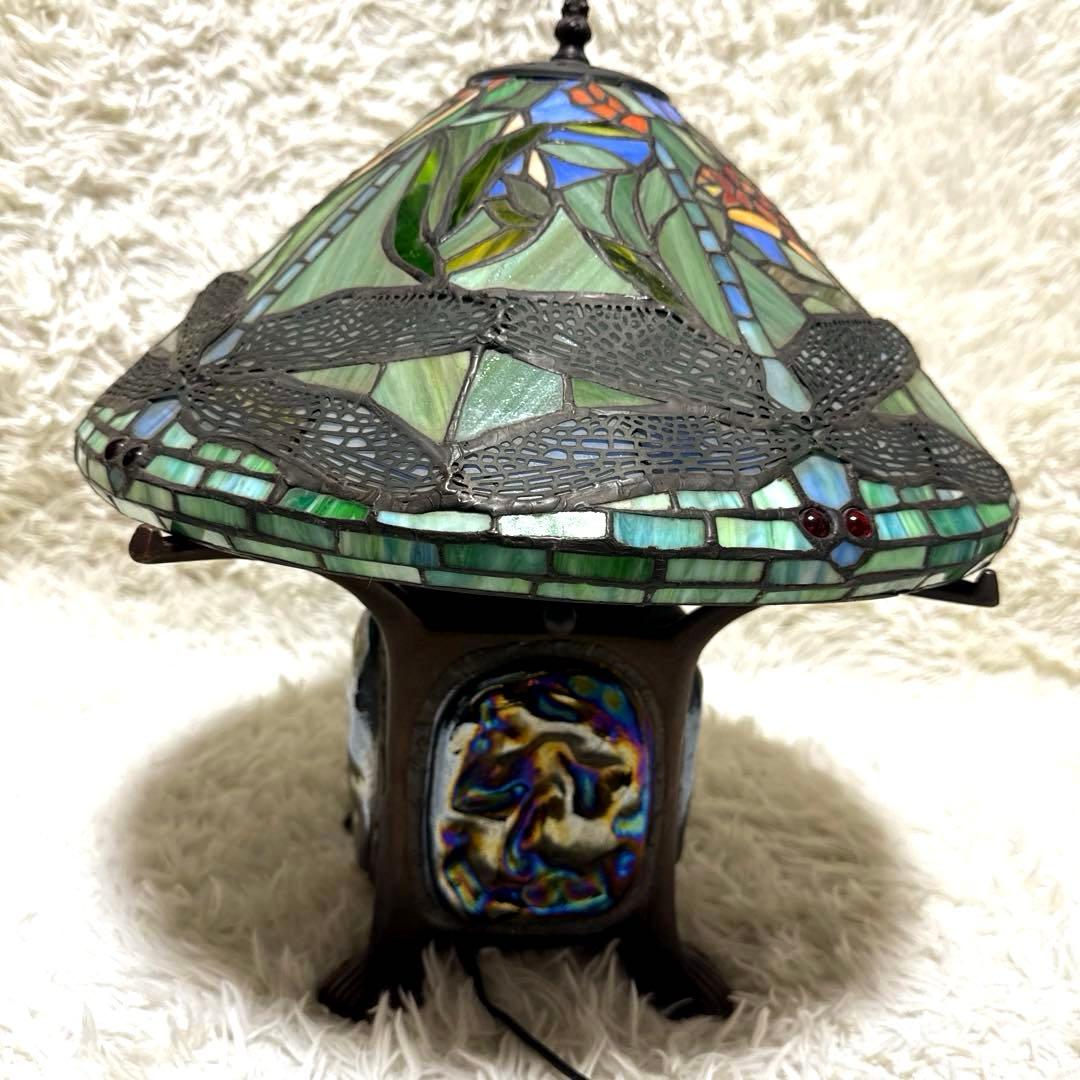 ドラゴンフライ　スタンド照明　アンティーク　レトロ　　ステンドグラス