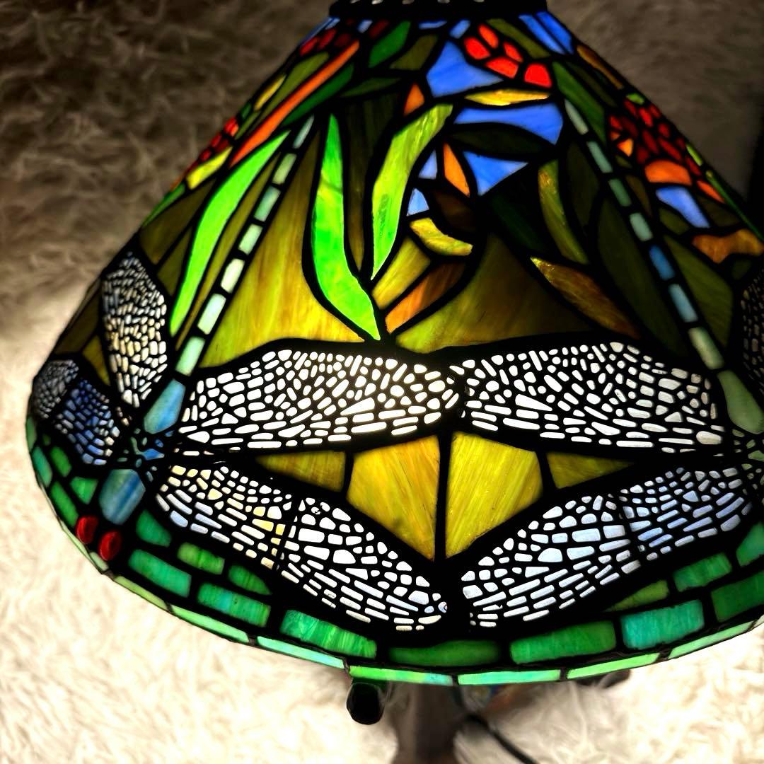 ドラゴンフライ　スタンド照明　アンティーク　レトロ　　ステンドグラス