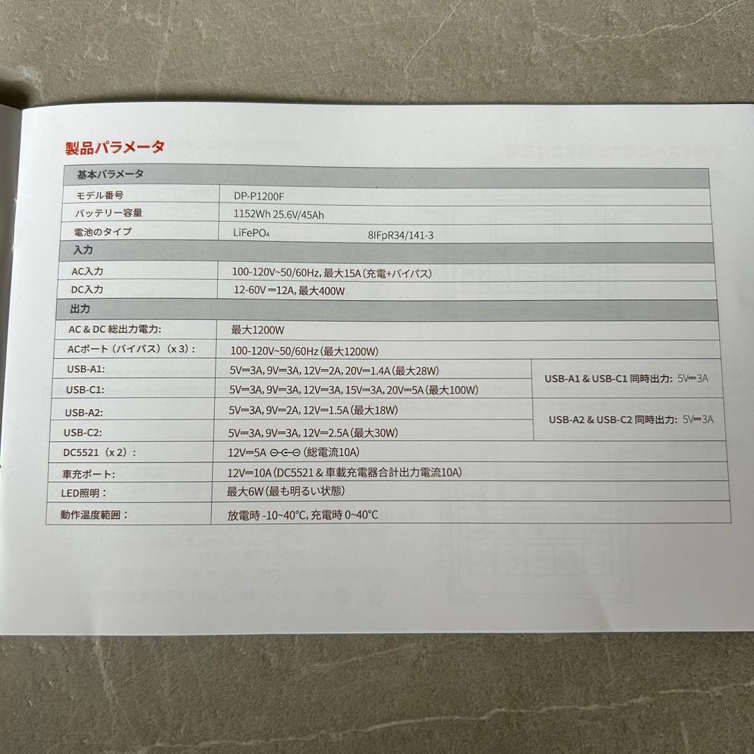 ポータブル電源 1152Wh 大容量 定格出力1200W 長寿命 10出力ポート