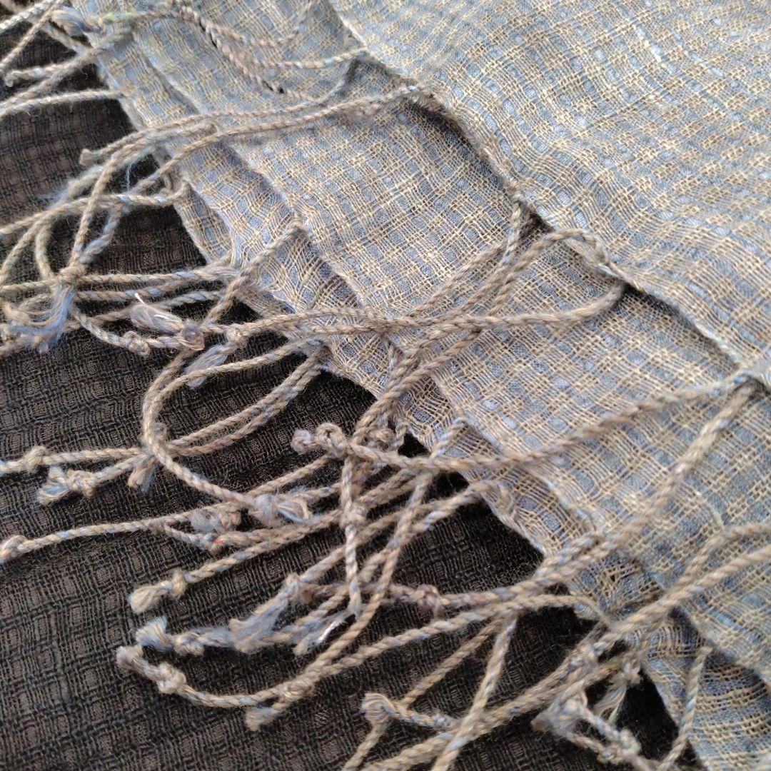 Jurgen Lehl ヨーガンレール リネン シルク スカーフ 手織り 大判