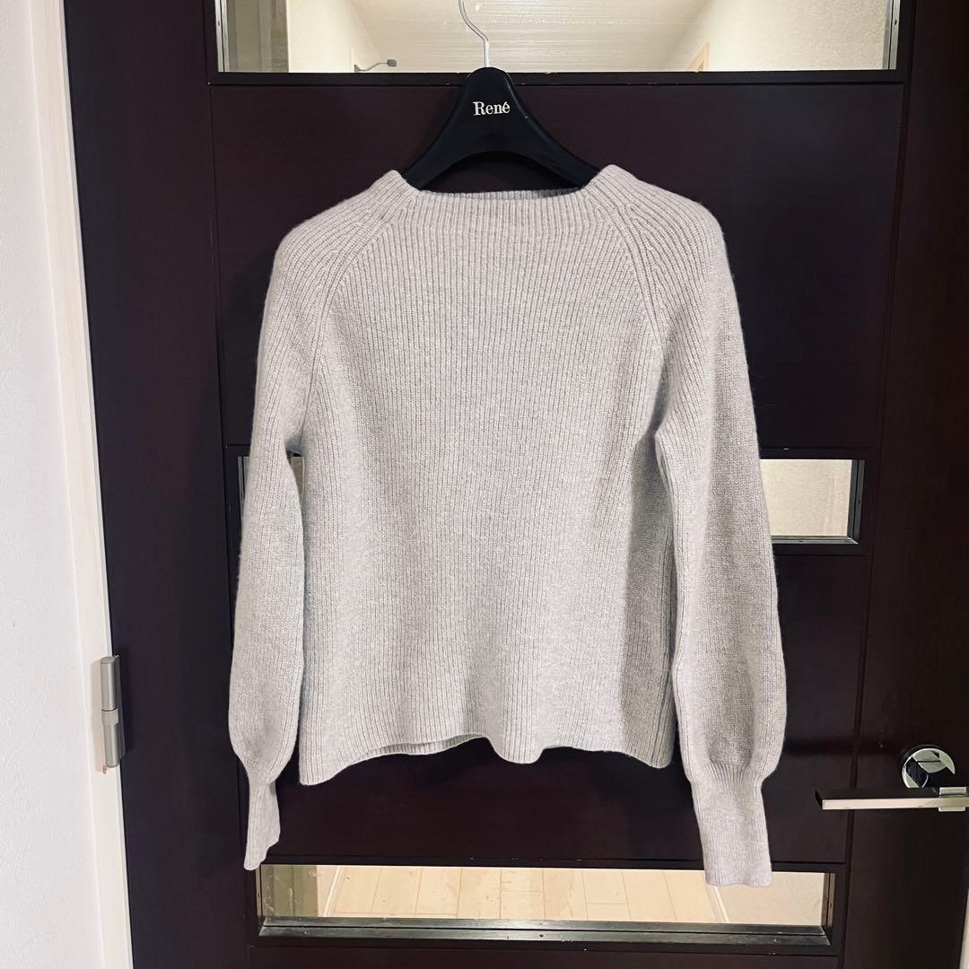 ANAYI 紡毛片畦ボトルネックパフスリーブ プルオーバー/セオリー、23区