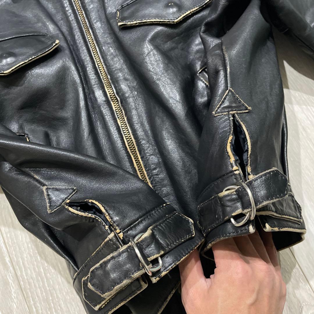 80s Lee TREVOR 2XL レザージャケット ライダースジャケット - メルカリ