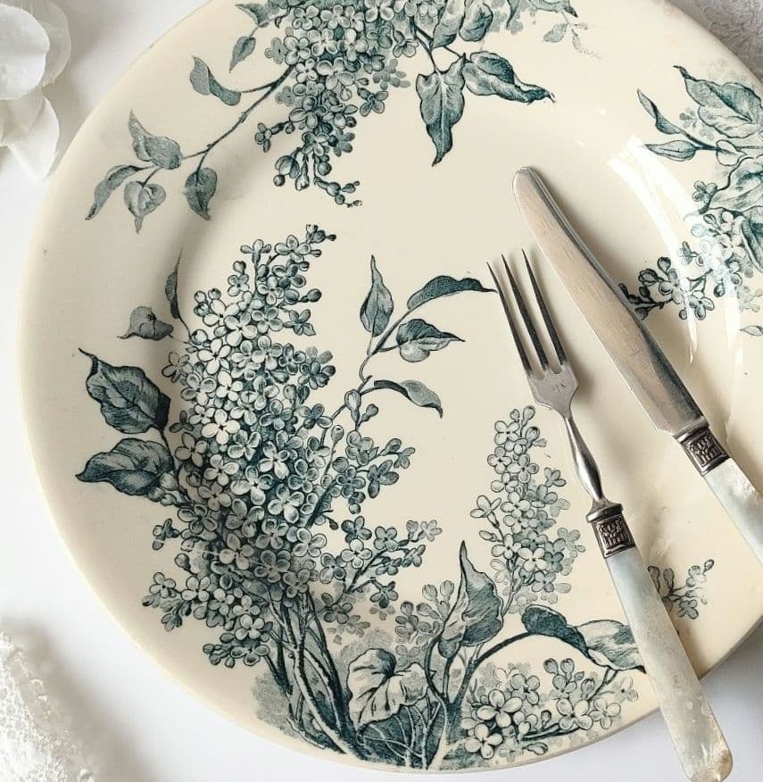 希少 美品 ジアン LILAS 平皿C フランスアンティーク - メルカリ