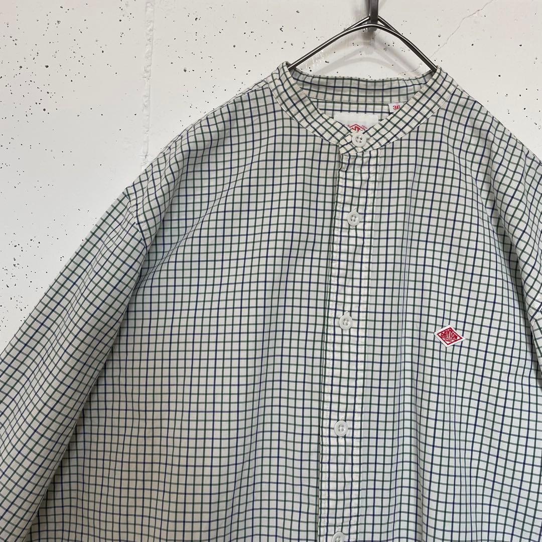 DANTON【日本製】 バンドカラーチェックシャツ サイズ36 - メルカリ