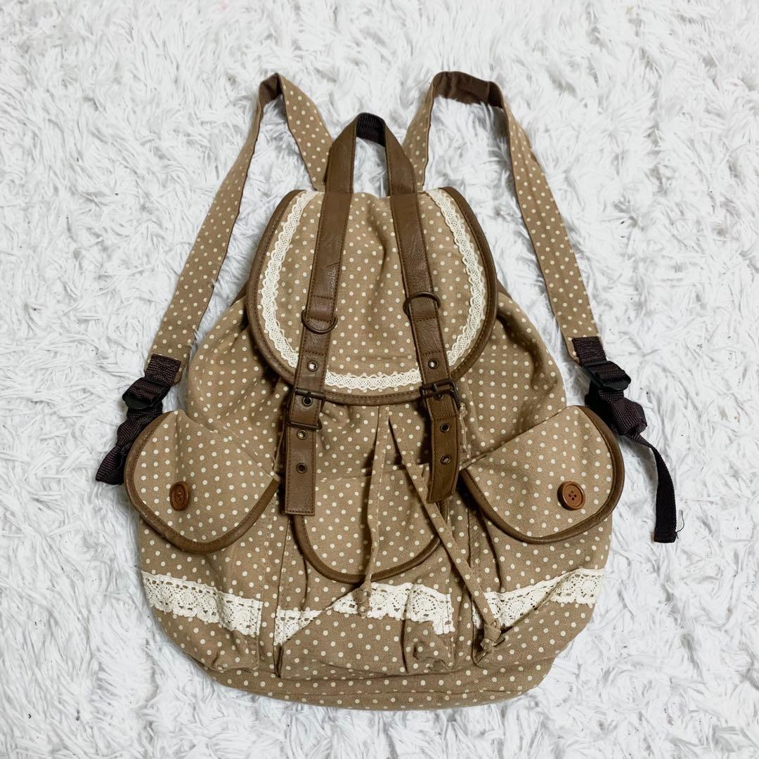 キャンパス リュック 森ガール Y2kフェアリーグランジ 平成レトロ