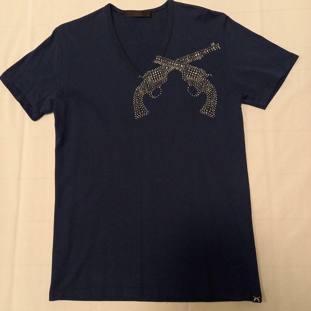 ロアー 美品！ カワノ別注 フルスワロVネックTシャツ サイズ2