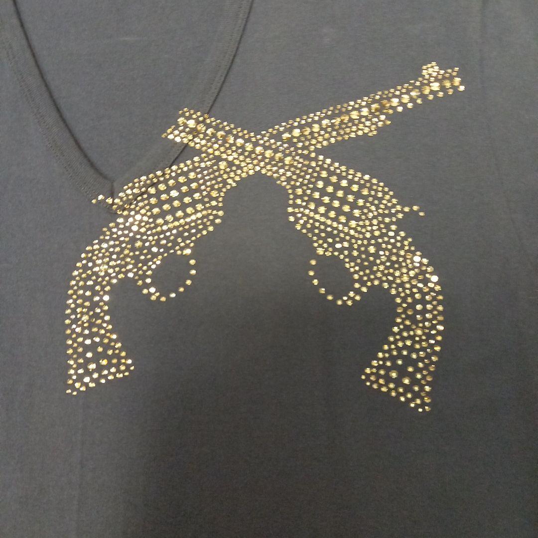 ロアー 美品！ カワノ別注 フルスワロVネックTシャツ サイズ2