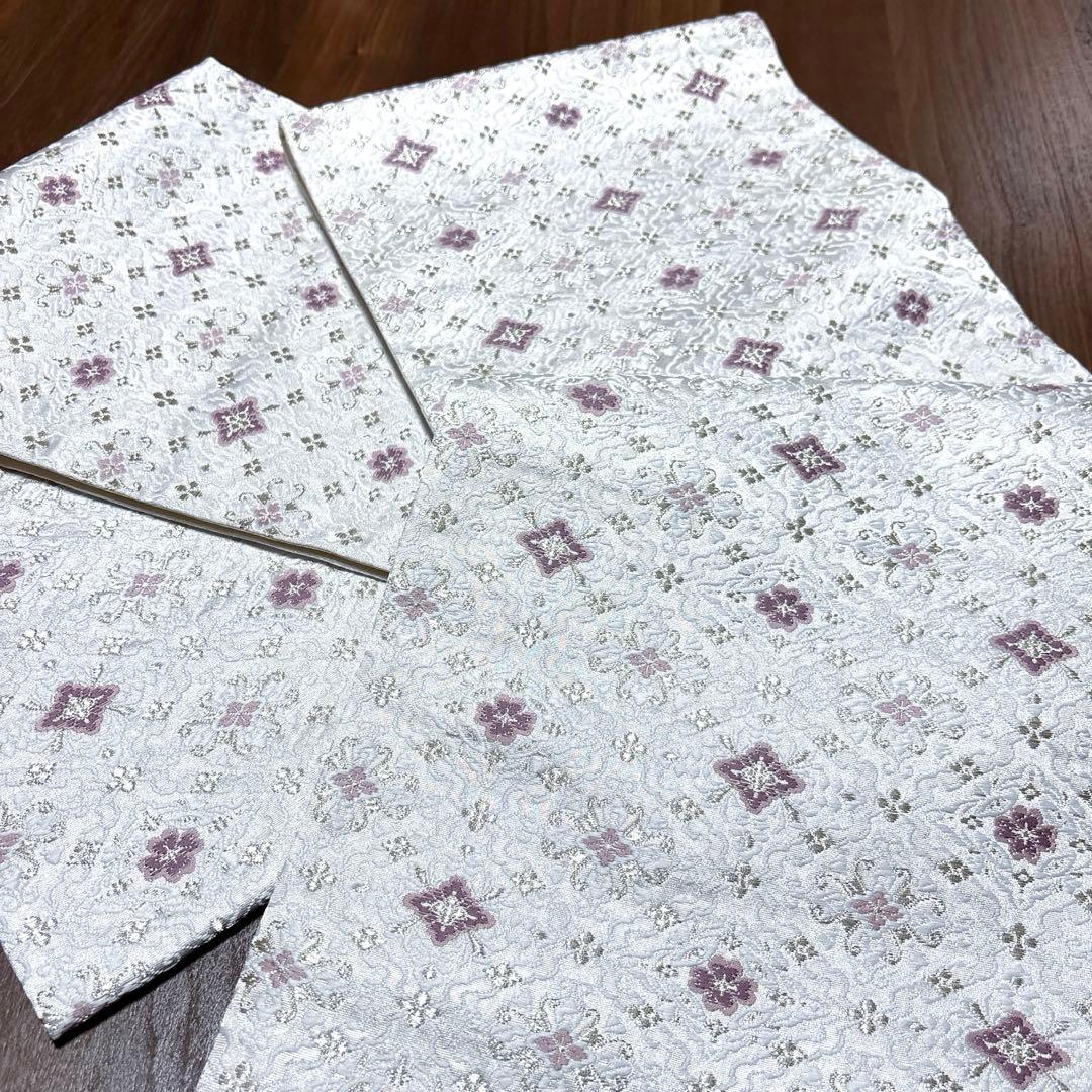 正絹　袋帯《刺繍　花紋様》