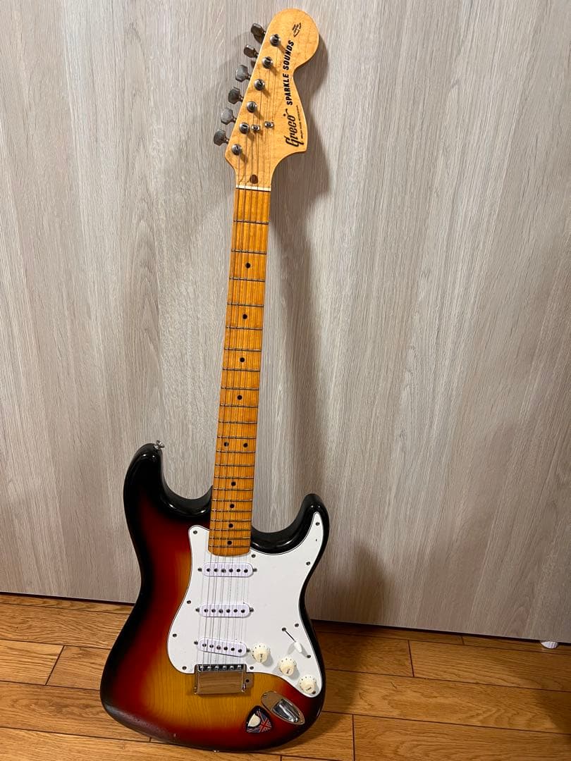 Greco Sparkle Sounds ストラト 日本製 70s ヴィンテージ 1977 Greco Stratocaster Sparkle Sound Cherry Sunburst Guitar