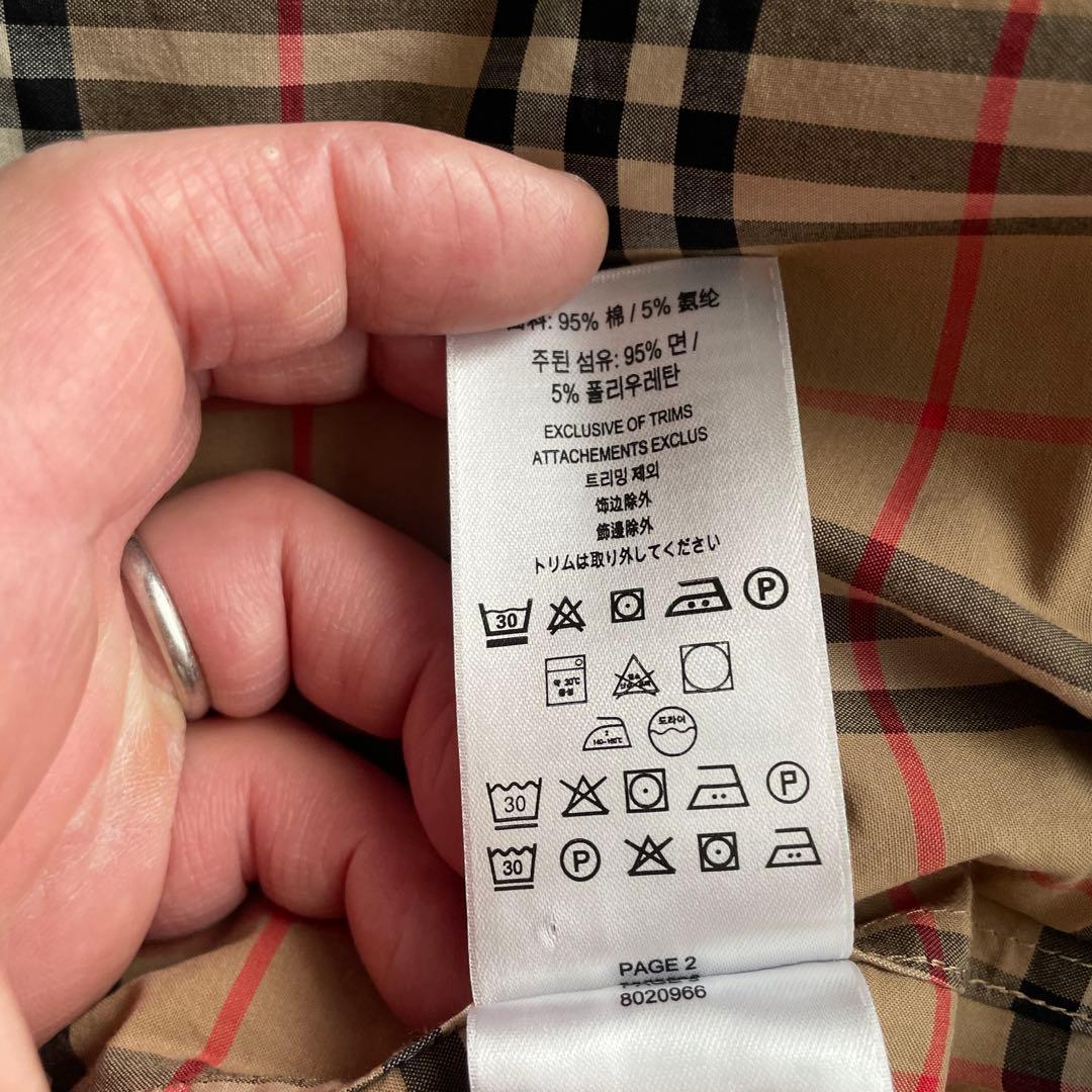 BURBERRY チェック柄 長袖シャツ Sサイズ BURBERRY