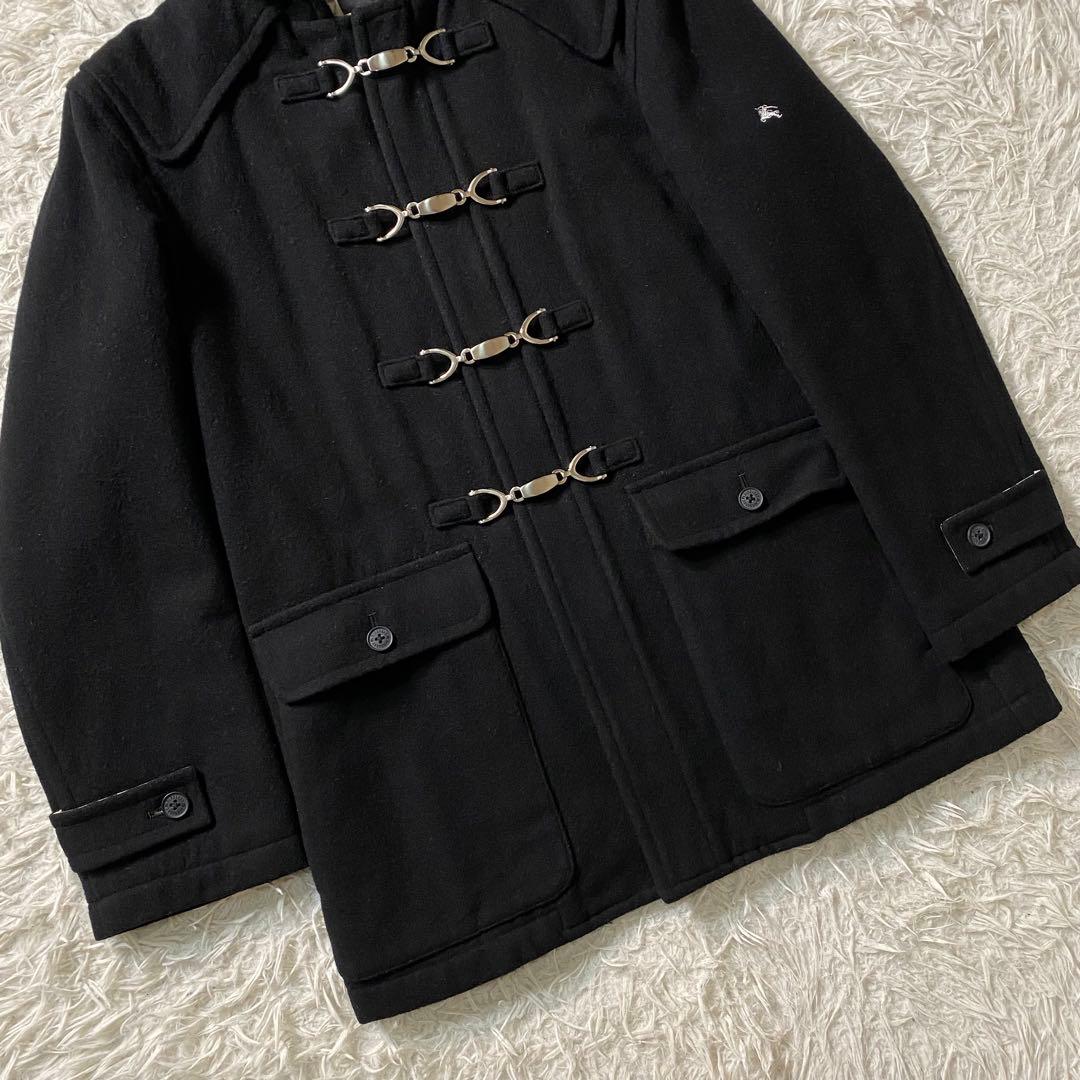 美品】バーバリーブラックレーベル ダッフルコート 金具 ノバチェック