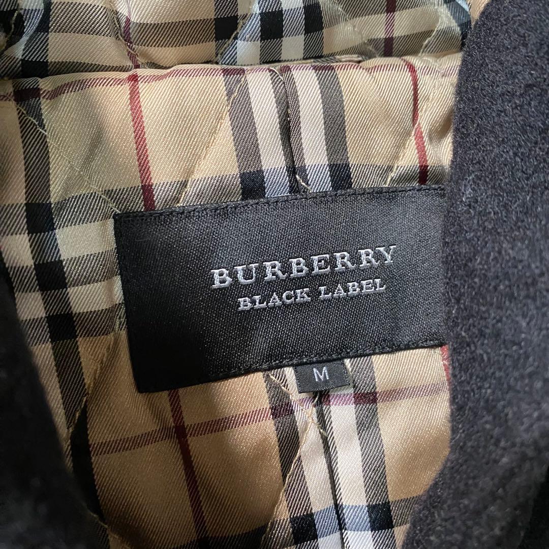 美品】バーバリーブラックレーベル ダッフルコート 金具 ノバチェック