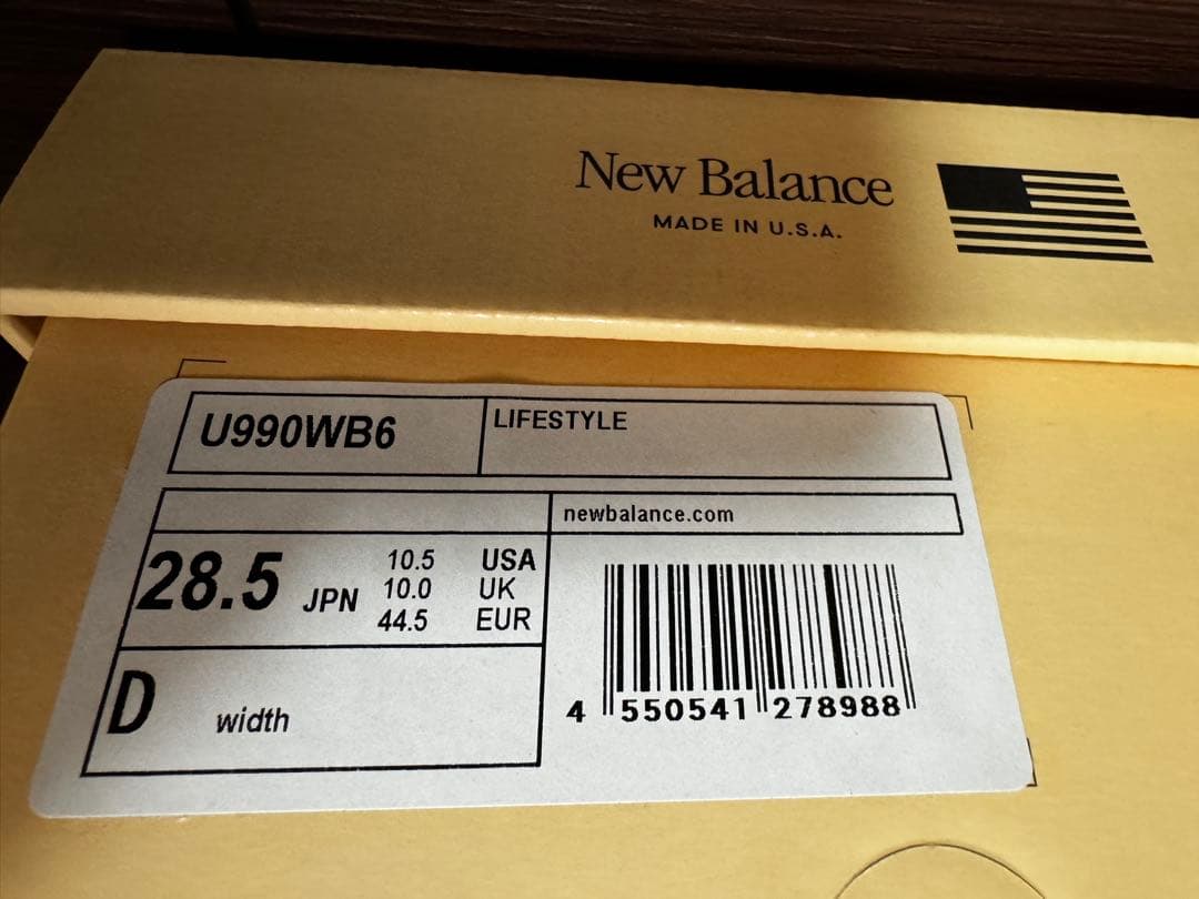 靴 New Balance 990V6 \"Plum\" 28.5cm