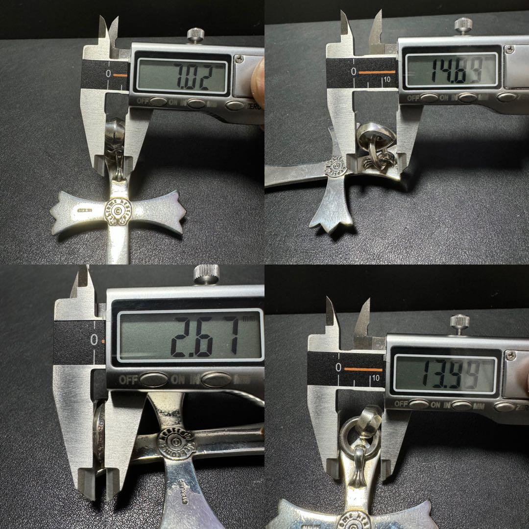 インボイス原本】クロムハーツ ラージ クロス ベイル レザー ブレード