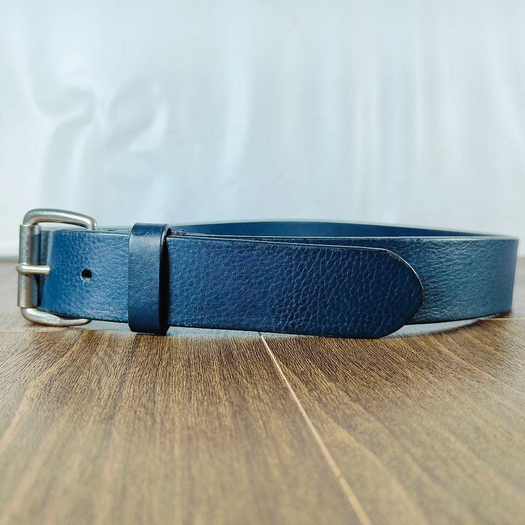 極厚シボ革正規品】POLO RALPH LAUREN 高級ネイビードレスベルト