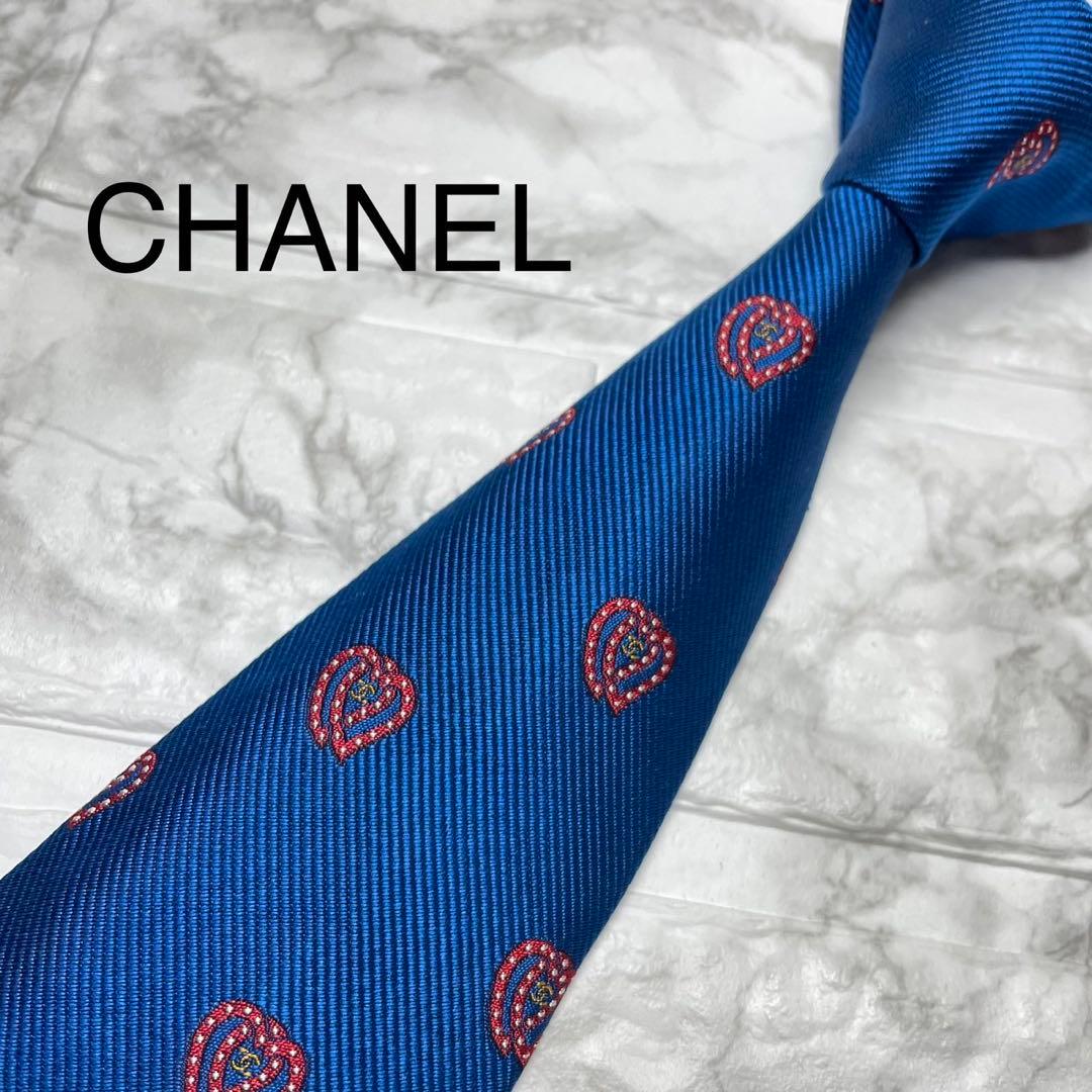 シャネル CHANEL ネクタイ ココマーク ハート シルク ビジネス スーツ