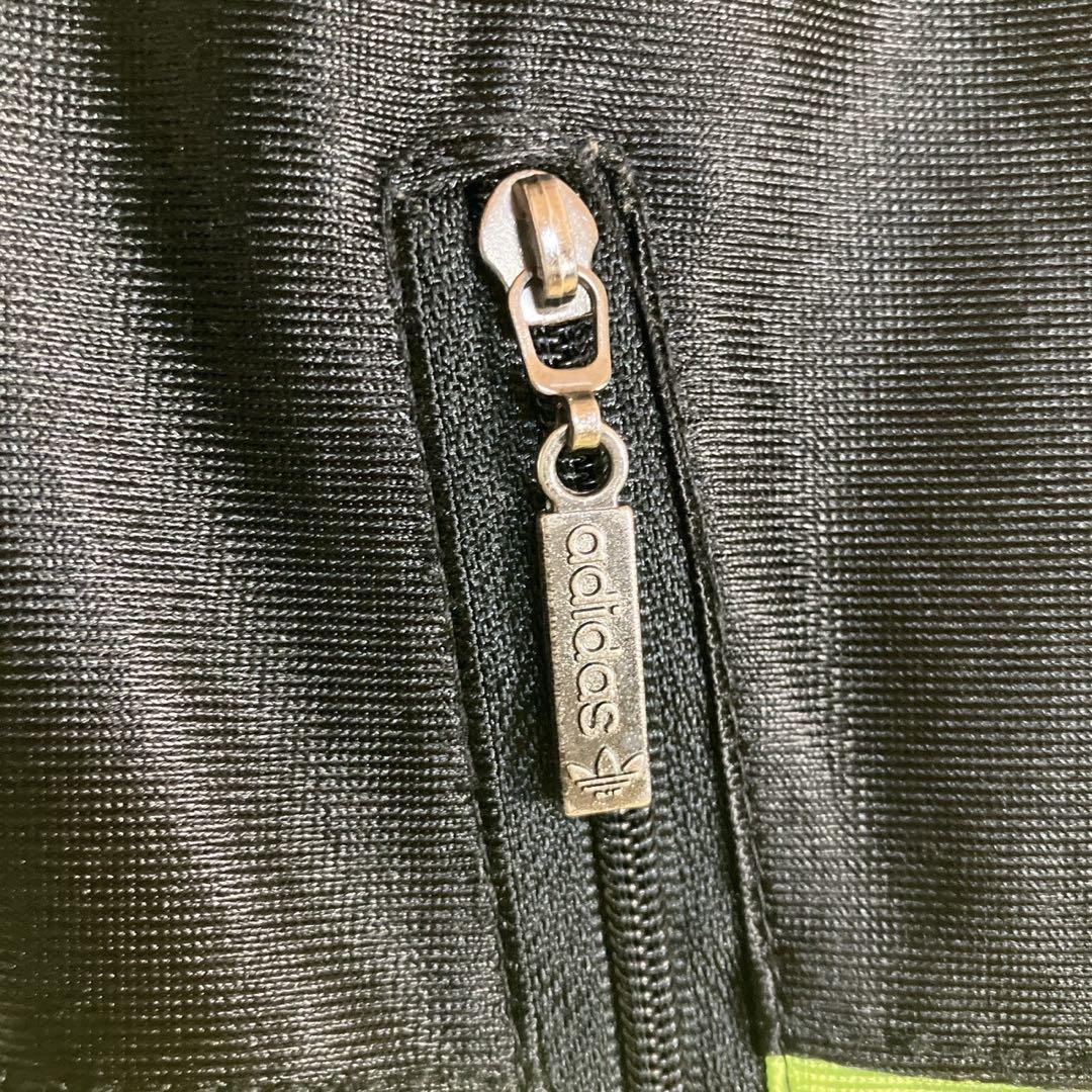 《大人気》adidas トラックジャケット ロゴ刺繡 M ブラック イエロー