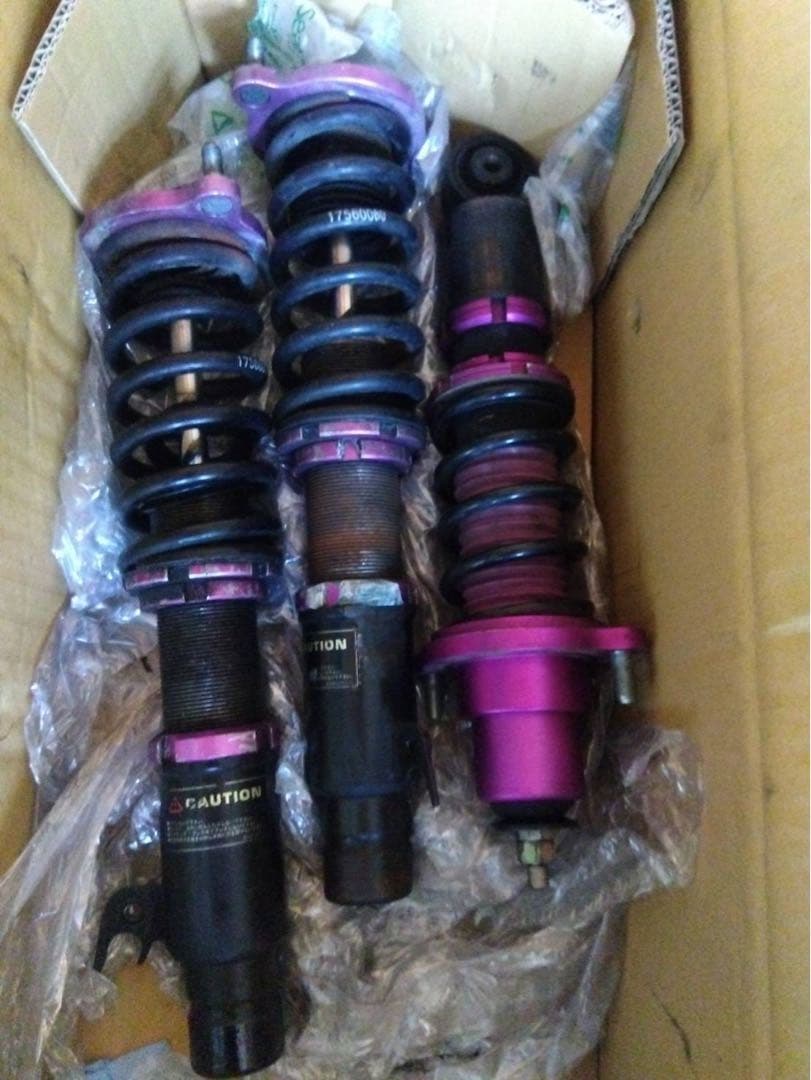 八*蛇様 ja4トゥデイ　ファイコネ車高調　フロント2本リア1本 八*蛇様 ja4トゥデイ ファイコネ車高調 フロント2本リア1本 - メルカリ