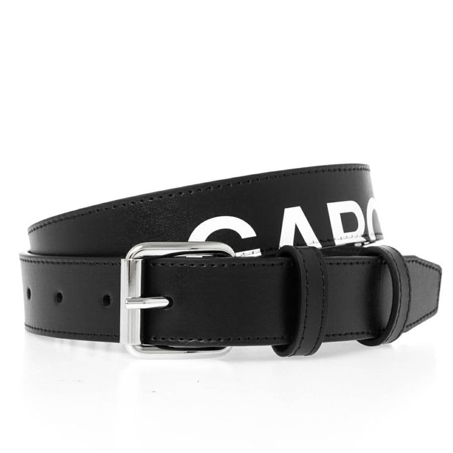 中古】COMME des GARÇONS ロゴ ベルト ブラック - メルカリ