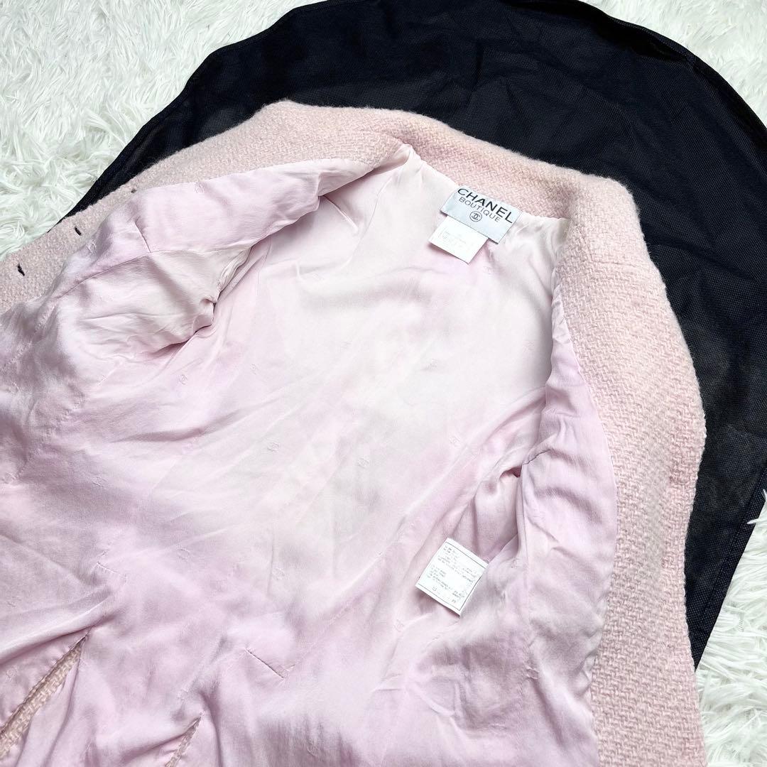 CHANEL 1996年 ヴィンテージ ツイードジャケット グリポアボタン