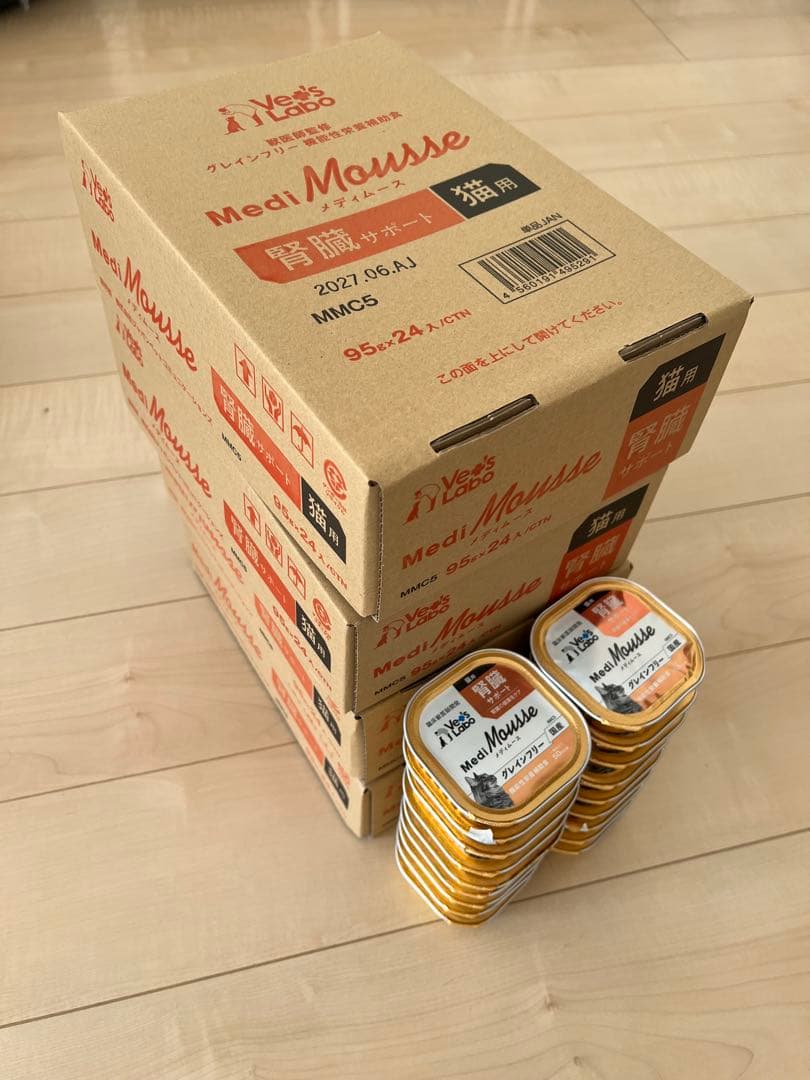 ベッツラボメディムース猫用腎臓サポート4ケース+バラ19個(トータル114個)