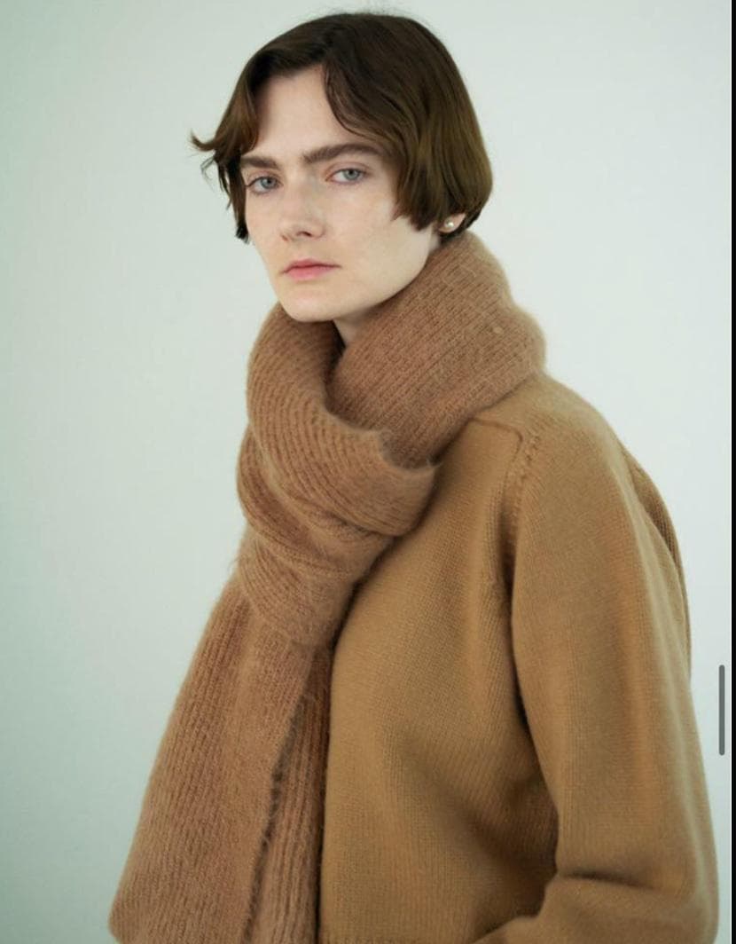 新品 マッキントッシュ × バトナーBATONER モヘアニットマフラー