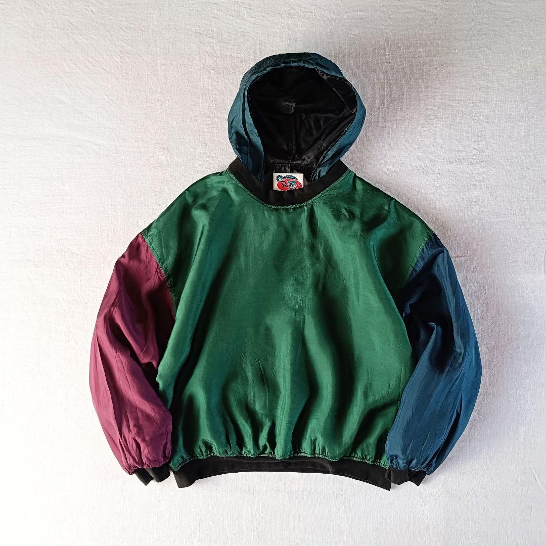 80s Pnotest Blues クレイジーパターン シルクパーカー