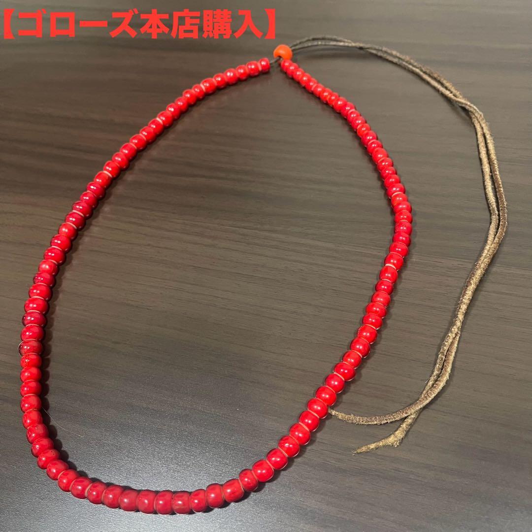 本店購入】ゴローズ 赤ビーズ ホワイトハーツ - メルカリ
