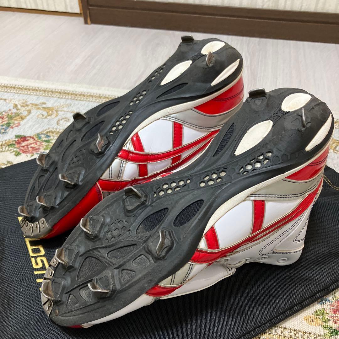 【らぶる】asics 野球 スパイク 26.5cm 赤