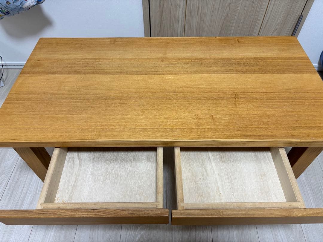 MUJI 無印良品 タモ材 木製ローテーブル 廃盤
