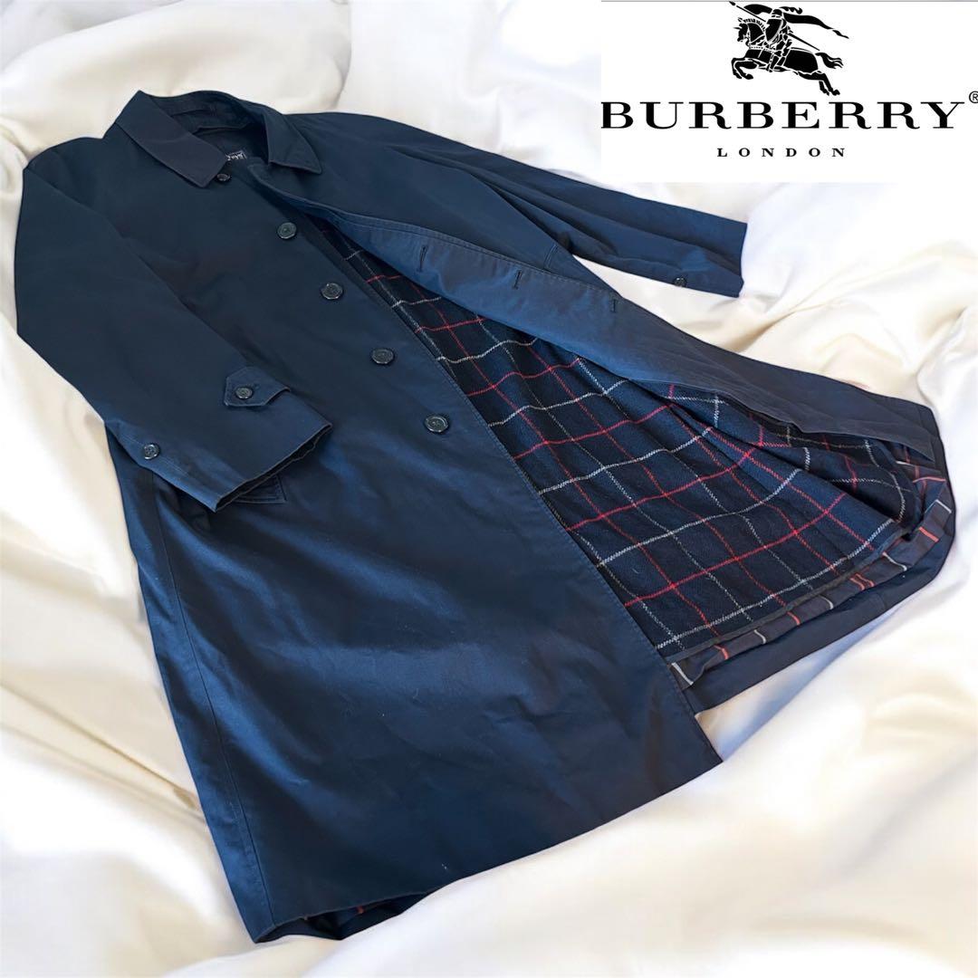 【極美品/希少LL】バーバリー ステンカラーコート ウールライナー メンズ 紺色 楽天市場】バーバリー ステンカラーコート ネイビーの通販
