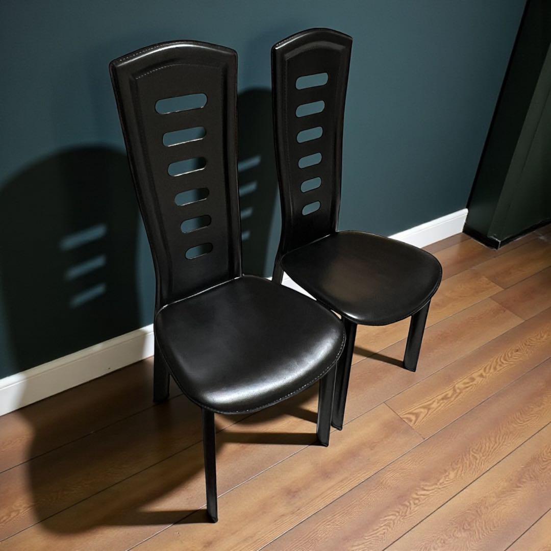 美品】椅子8339 ダイニングチェア ハイバックチェア 2脚セット 大塚家具