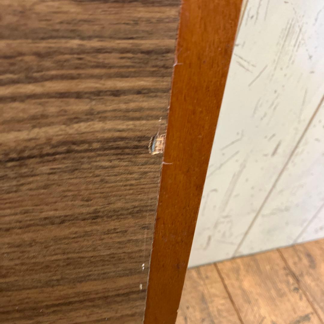 昭和レトロ 木製フレーム 隅切り 壁掛けミラー ウォールミラー 鏡 姿見 ミラー