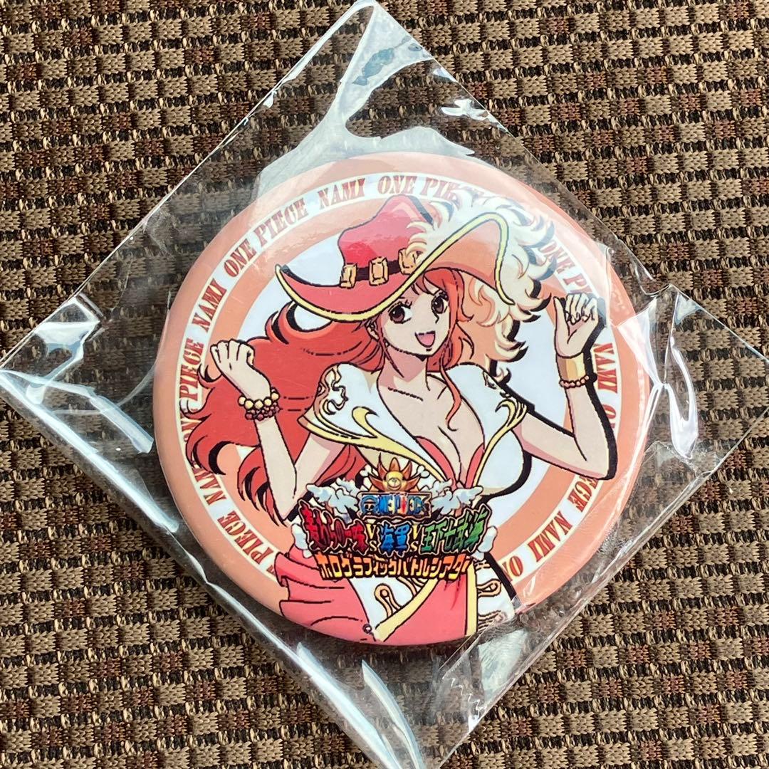 未使用 ワンピース ナミ ホログラフィックバトルシアター 缶バッジ お