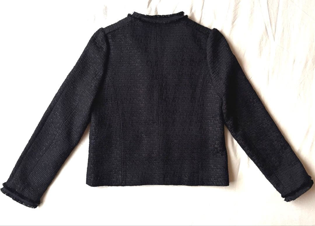 完売 極美品 Sov. ツイードノーカラージャケット 36 ダブスタ 神崎恵