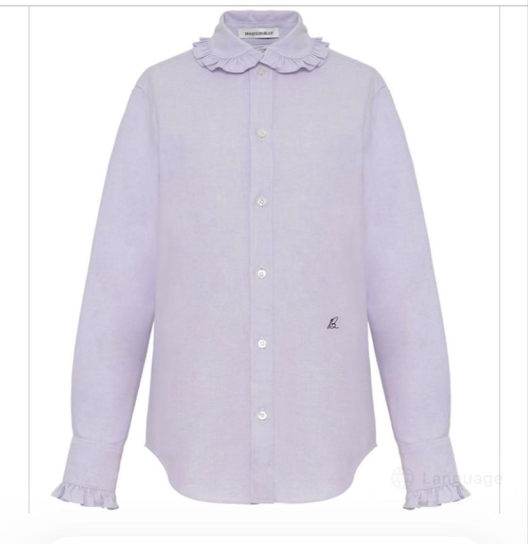 マディソンブルーラウンドカラーフリルシャツ02タグ付 MADISONBLUE マディソンブルー ラウンドカラー フリル シャツ 02