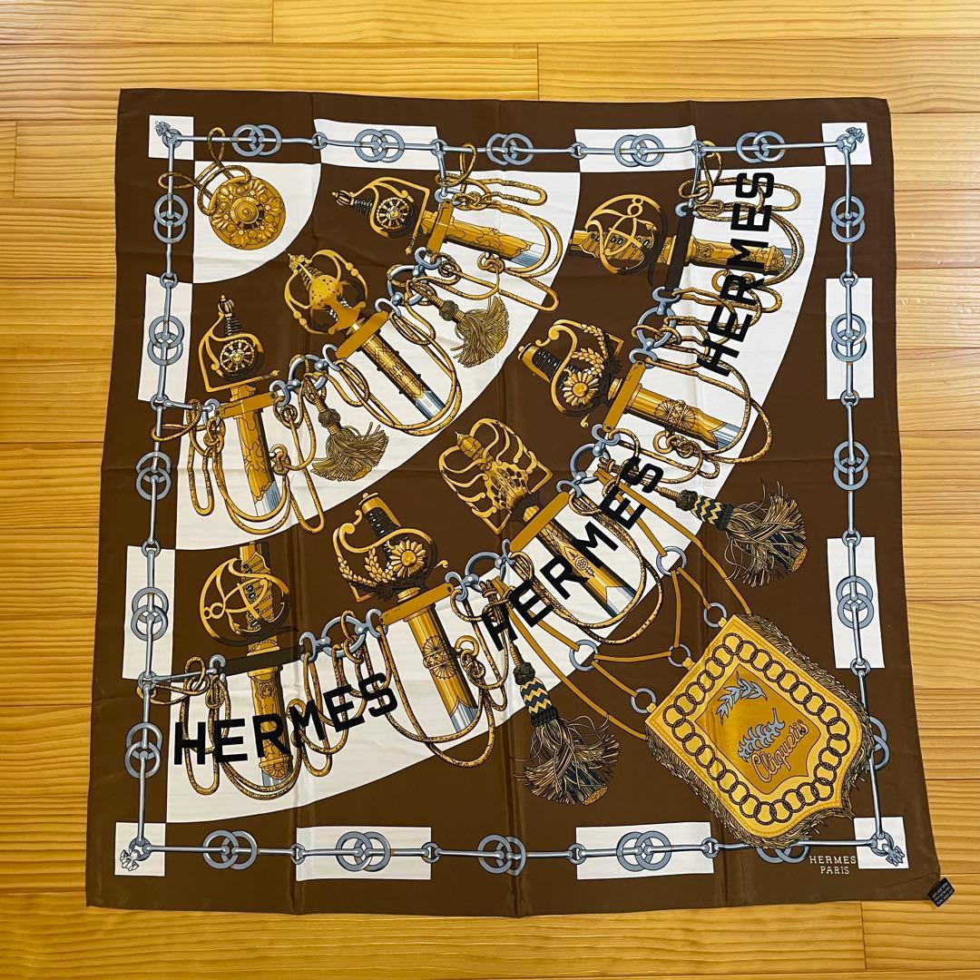エルメス HERMES カレ大判スカーフ 90 Cliquetisヴィンテージ