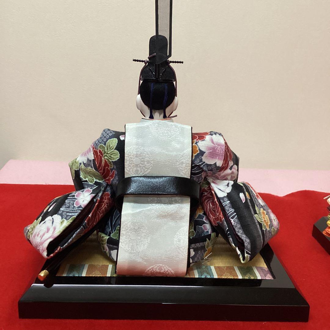 雛人形 親王 ぼんぼり 紅白梅 貝桶 中古品 親王台 毛せん付き - メルカリ