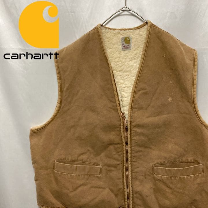 60's Carhartt カーハート ボアベスト キャメル XXL ダック地 - メルカリ