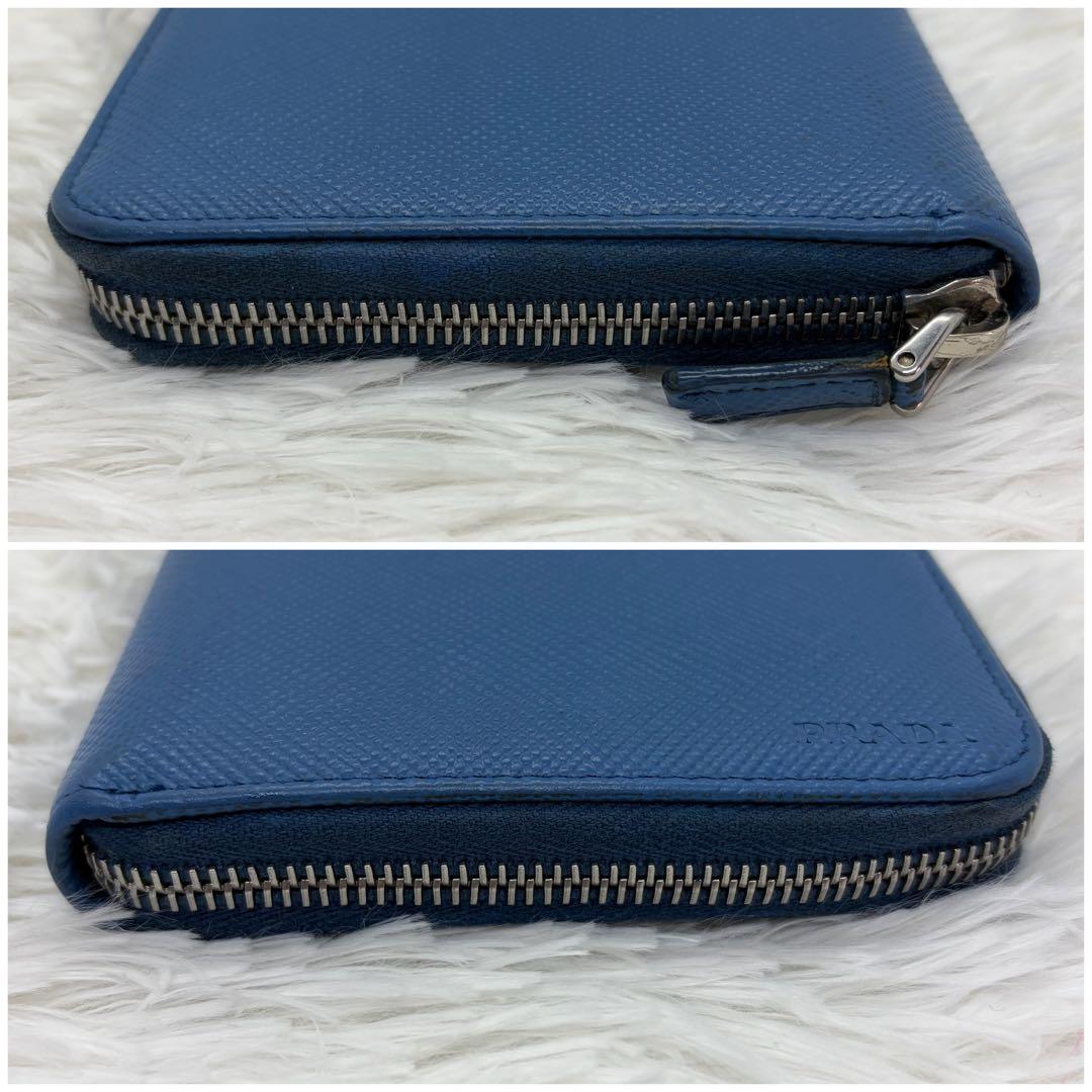 美品✨プラダ 長財布 ラウンドジップ オーガナイザー サフィアーノ