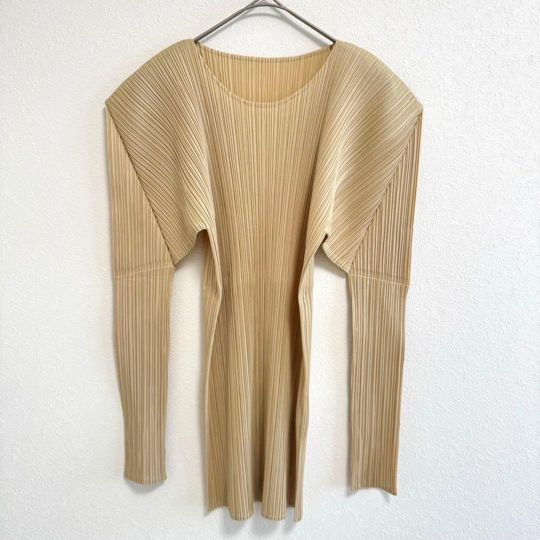 極美品✨PLEATS PLEASE プリーツ 長袖 Tシャツ オーバーサイズ - メルカリ