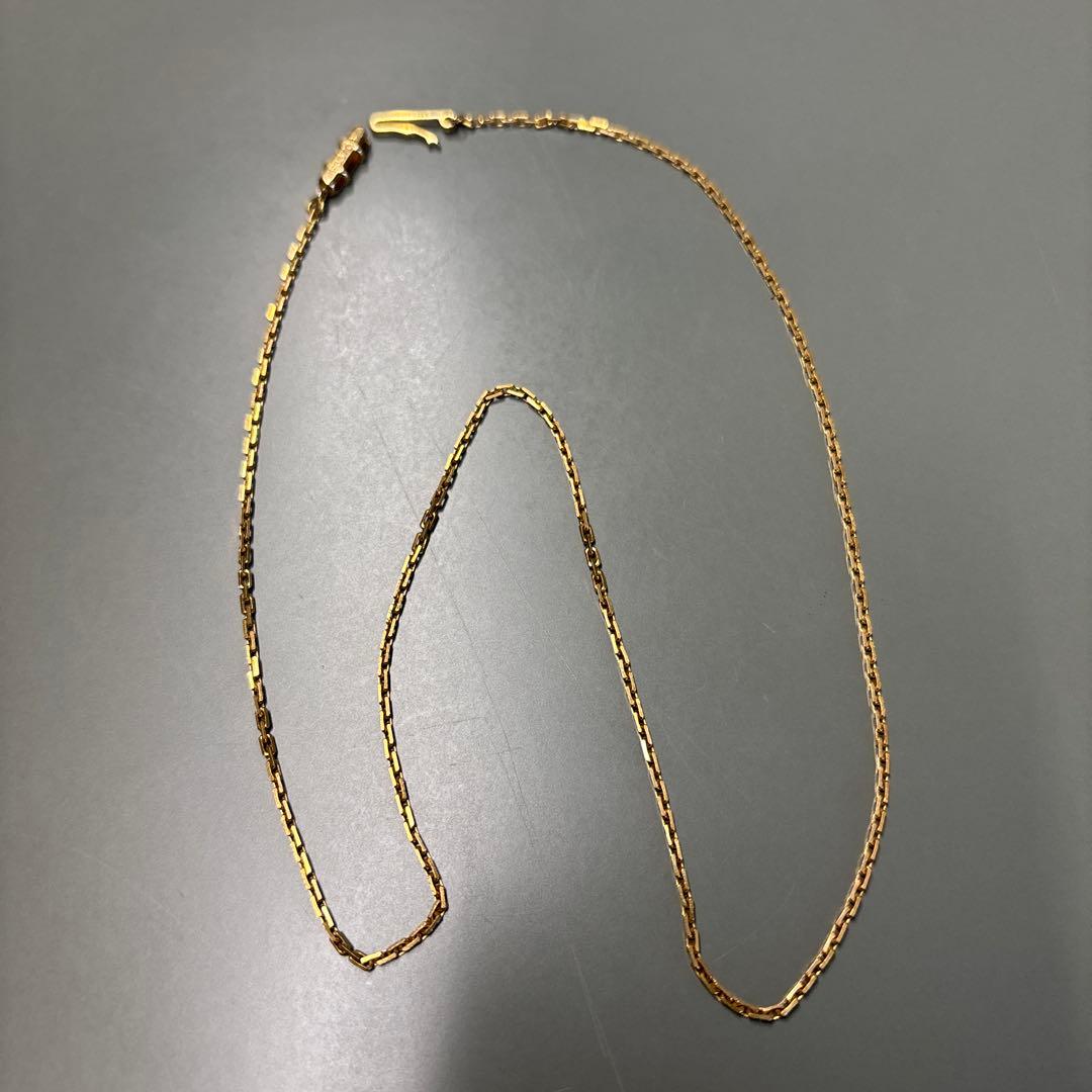 カルティエチェーンネックレス カルティエ スパイクチェーン ネックレス K18YG 箱・証明書付