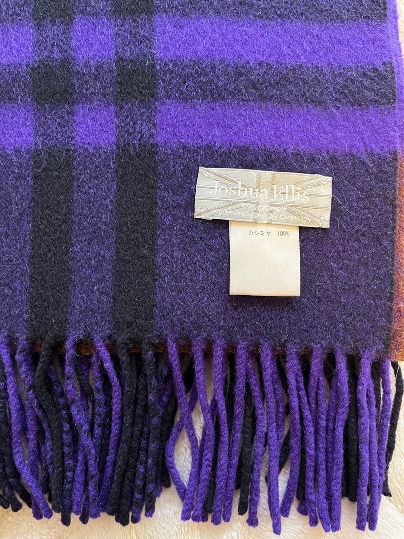 Joshua Ellis カシミヤ大判ストール パープル CPG 50717 - メルカリ