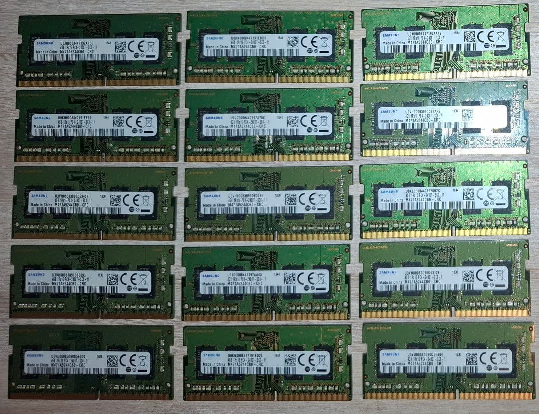 SAMSUNG 4GBメモリ ノートPC用(15枚) SAMSUNG（サムスン） ノート用メモリ 4GB/DDR4-3200/PC4-25600/S.O.