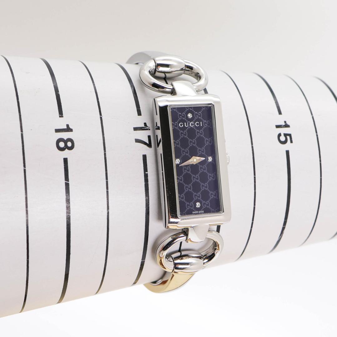 稼働 GUCCI 腕時計トルナヴォーニ 119 GGシマ柄 4Pダイヤ 2923 - メルカリ