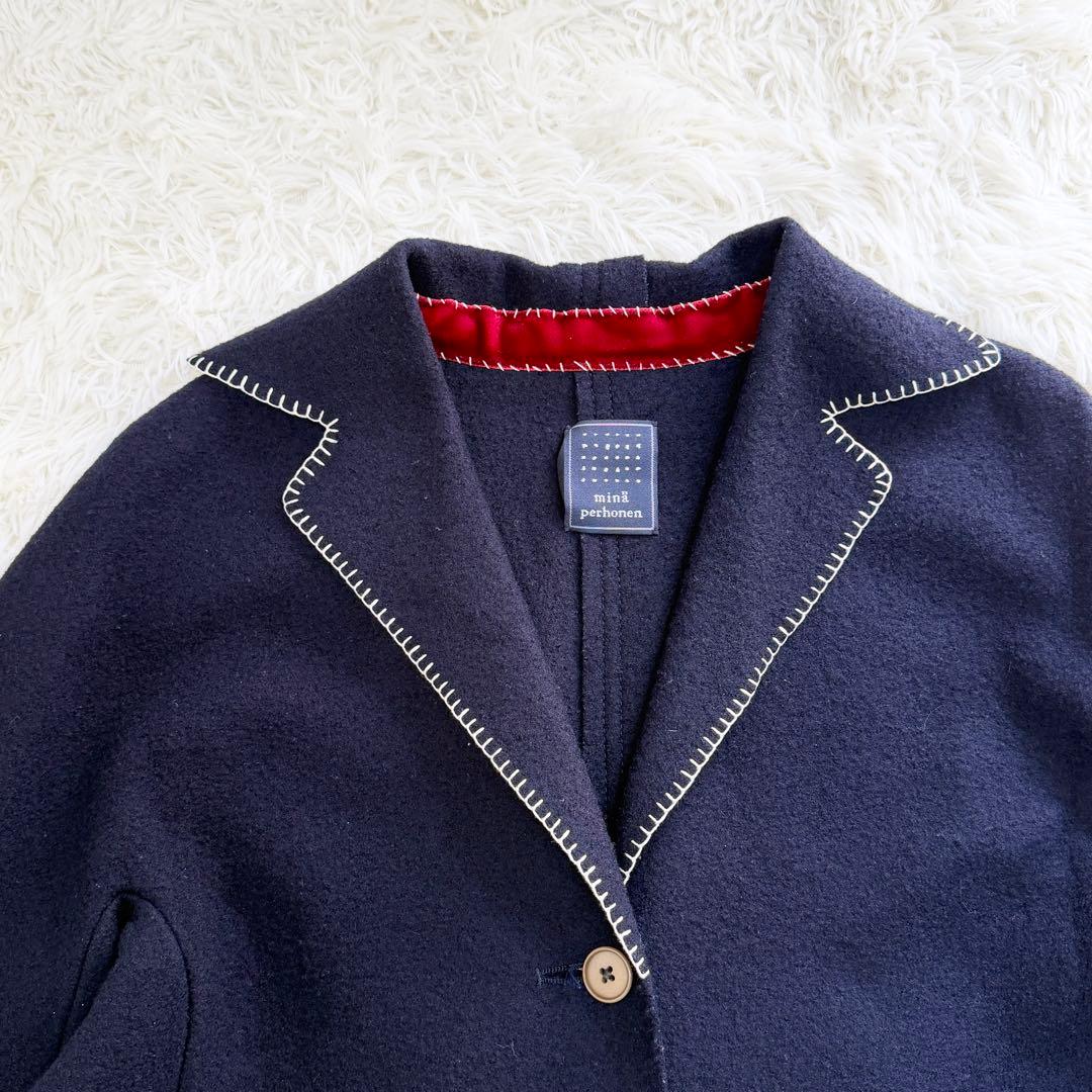 mina perhonen ミナペルホネン bear ロングコート ウールベルト - メルカリ