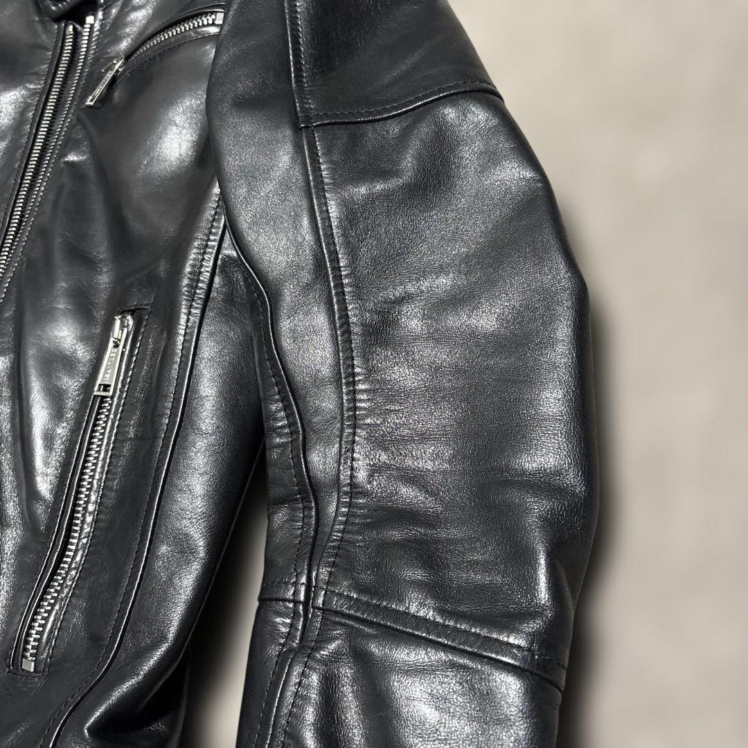 chocoleeel様専用ディースクエアード黒のレザーシングルライダースJK