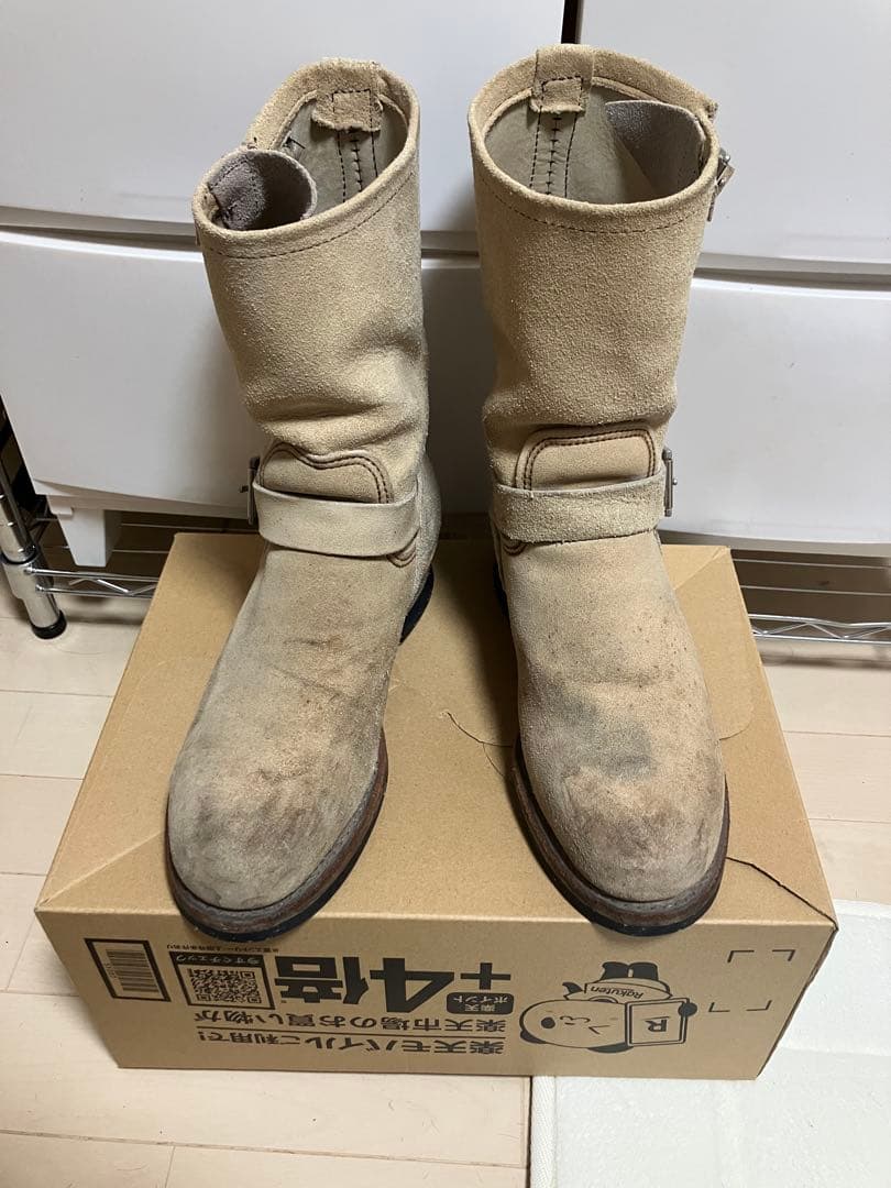 レッドウィング pt99 8268 8d エンジニアブーツ スエード - メルカリ