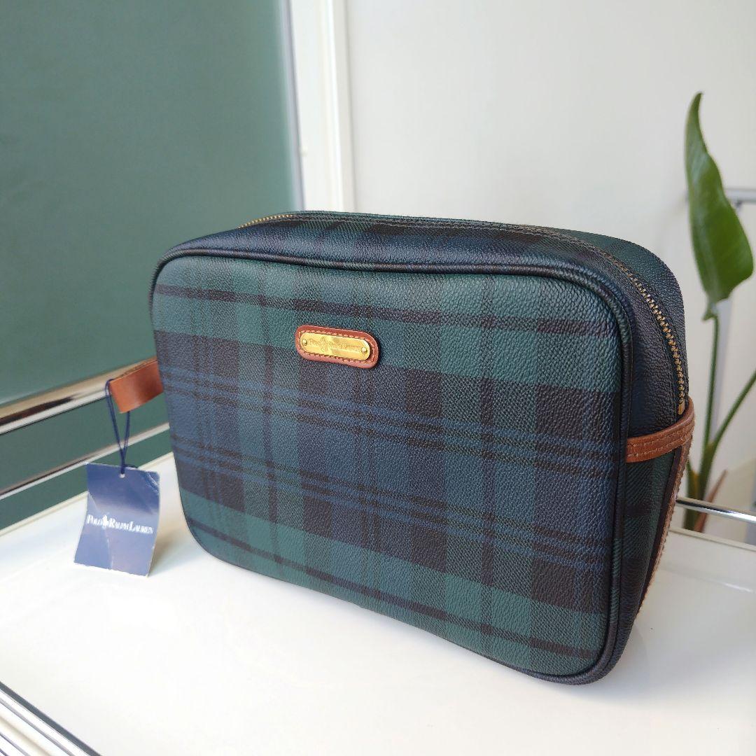 未使用タグ付き美品です！正規品ポロラルフローレン チェック クラッチ