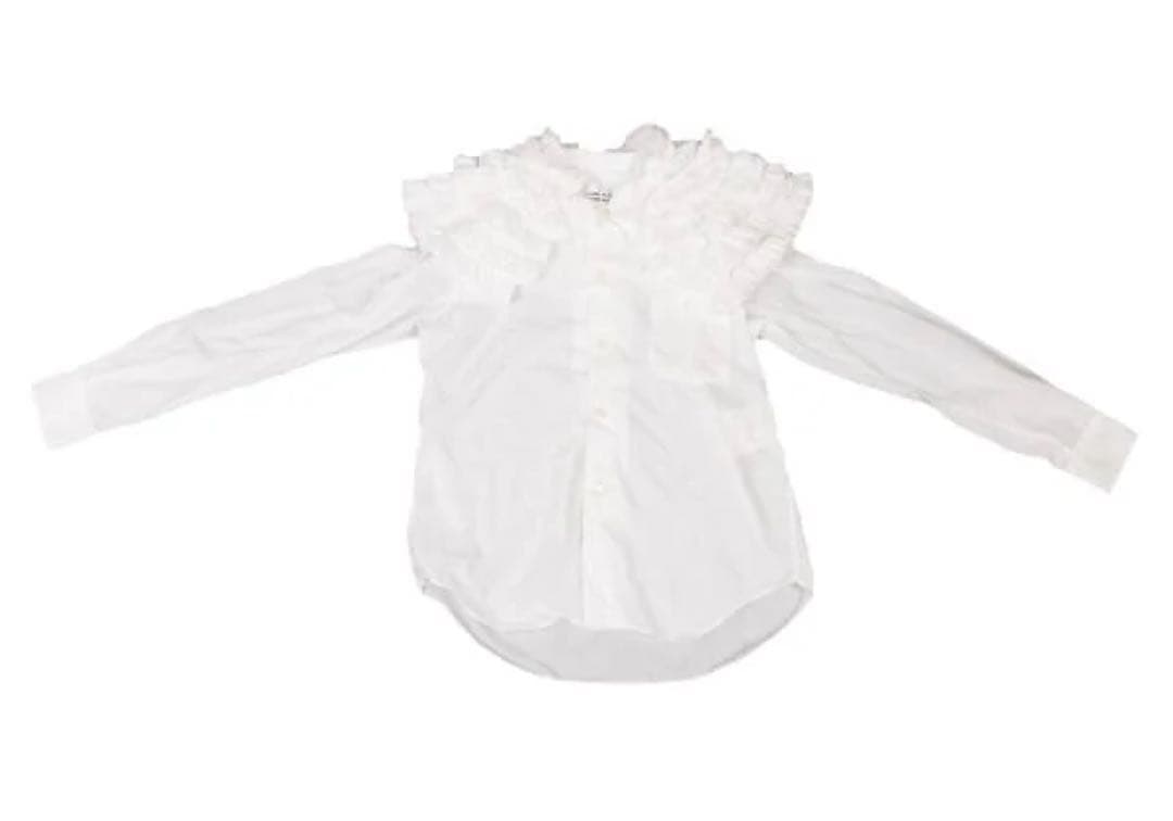 あのちゃん着用 COMME des GARCONS ポリフリルカラーシャツ 白S - メルカリ